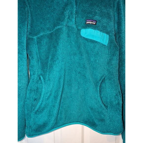 Patagonia Fleece Sweater Women's Size Medium M Re-Tool Polartec Teal Blue - Picture 4 of 11